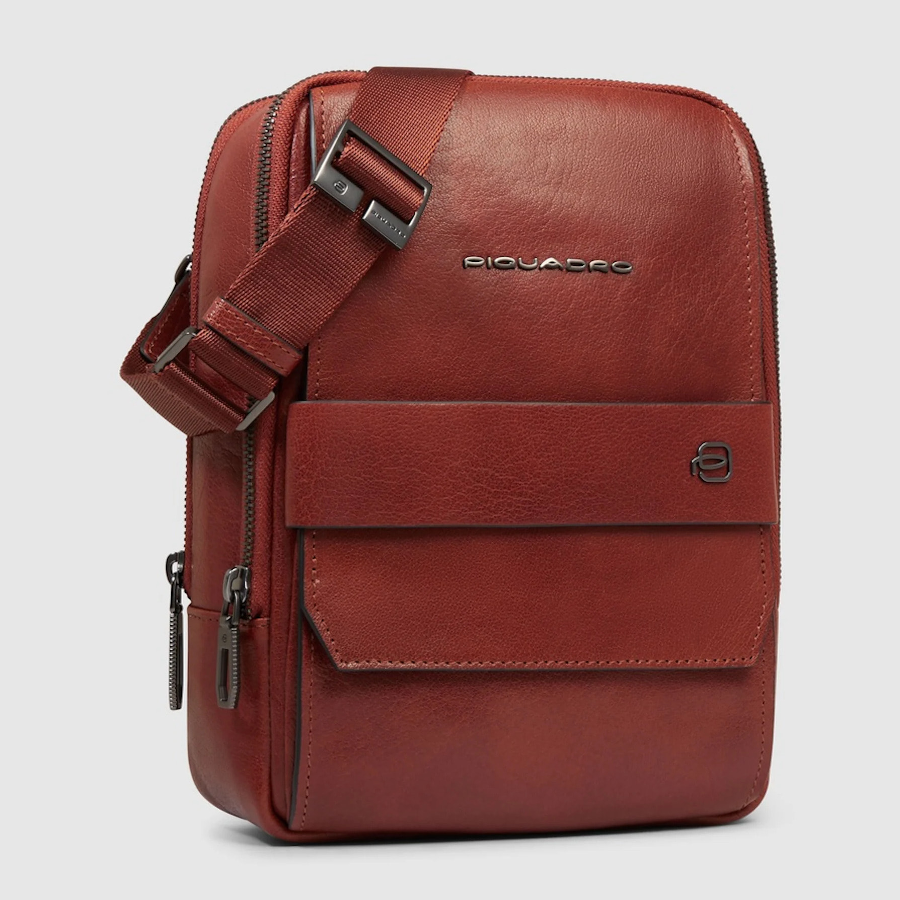 Piquadro Borsello in pelle porta iPad®mini con tasca per AirPods® e protezione RFID