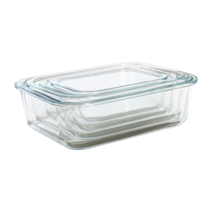 Boîte hermétique rectangulaire 1040ml en verre CLEMENTINE