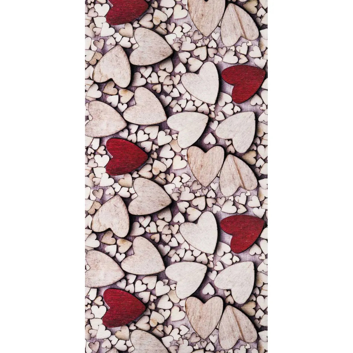 Passatoia lavabile in lavatrice cucina bagno ingresso multiuso, disegno cuoricini stile shabby chic