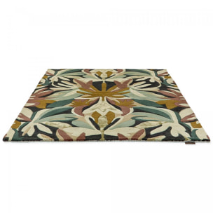 Tapis salon et chambre fait à la main en laine motif floral FIOL