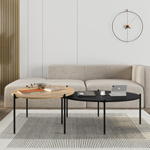 Lot de 2 tables basses gigognes - LORIS