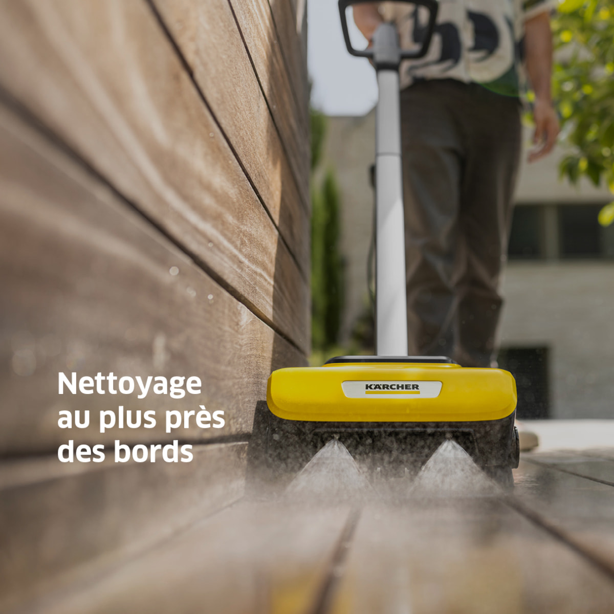 Nettoyeur de terrasses KARCHER PCL 6 - 4 brosses rotatives - idéal terrasse en bois