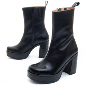 Botas de Tacón - Negro - Altura: 8 cm