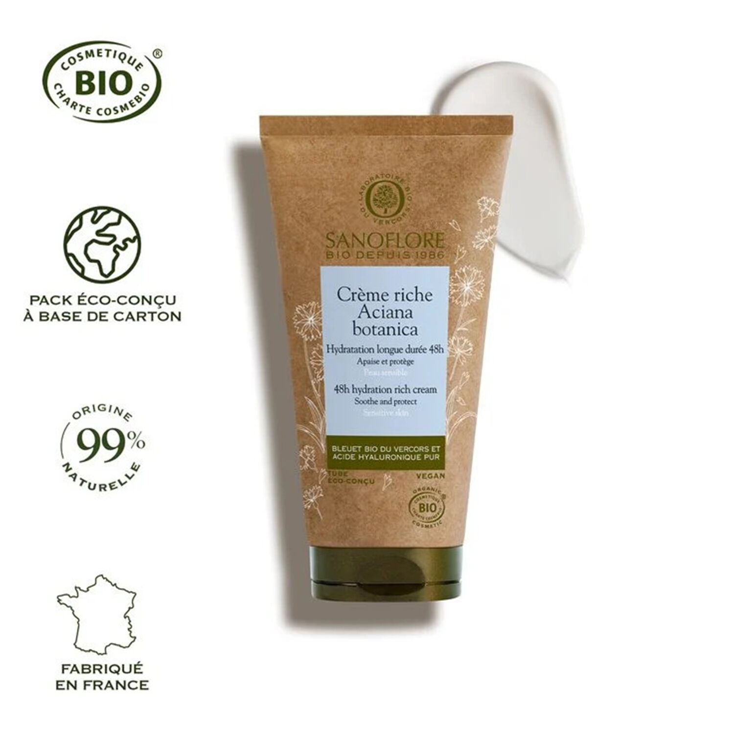 Crème Légère Aciana Botanica - Soin Hydratant Intensif 50 ml