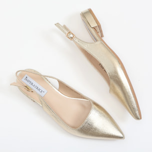 Ballerine slingback in simil pelle verniciata