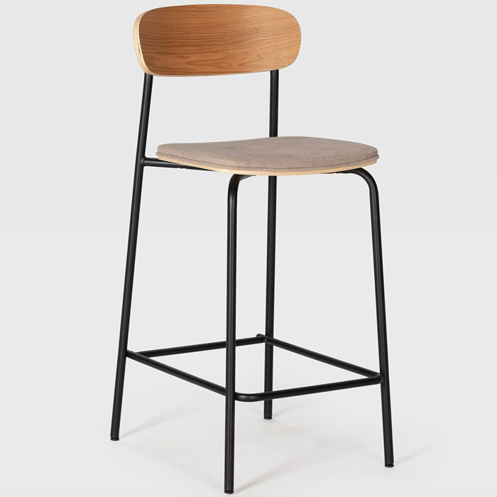 Lot de 2 tabourets de bar en tissu - SVALA
