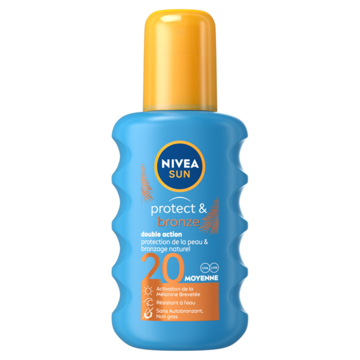 Pack de 2 - Protection solaire spray NIVEA FPS 20 Protect & Bronze 200ml