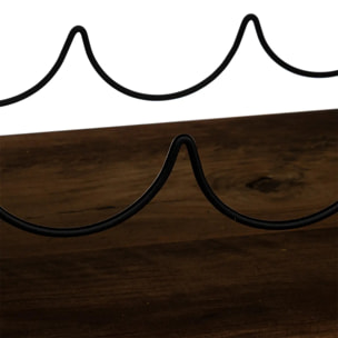 Rangement 6 bouteilles indus "Mix N' Modul" effet bois foncé