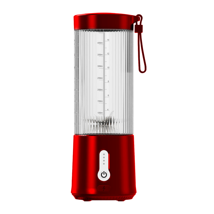 Batidora portátil A8 de 450 ml con 6 cuchillas de acero inoxidable y pantalla de nivel de batería. Batería recargable de 4000mAh, ideal para preparar batidos y zumos de forma rápida en cualquier lugar