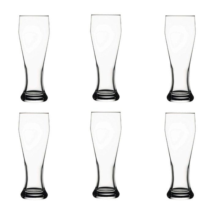 Lot de 6 verres à bière 40cl en verre
