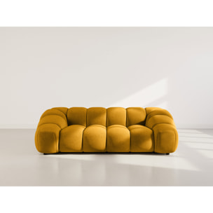 Ava - canapé 3 places en velours texturé - Jaune