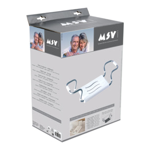 Grand siège de baignoire extensible 55-65cm Blanc - Max 120kg MSV