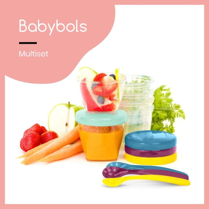 Pot de conservation BABYMOOV Babybols Multi set (120 à 250 ml + cuill