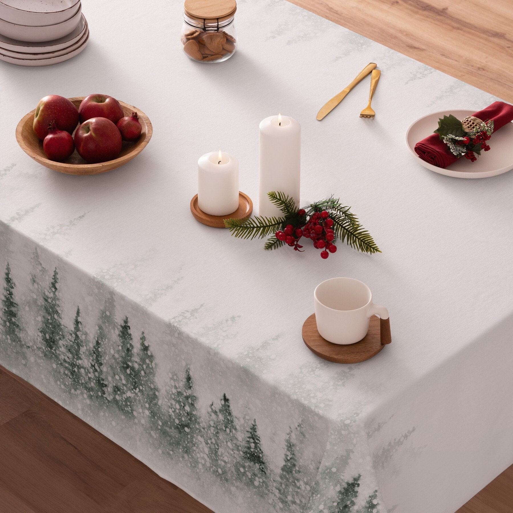 Mantel antimanchas ASLAN VERDE