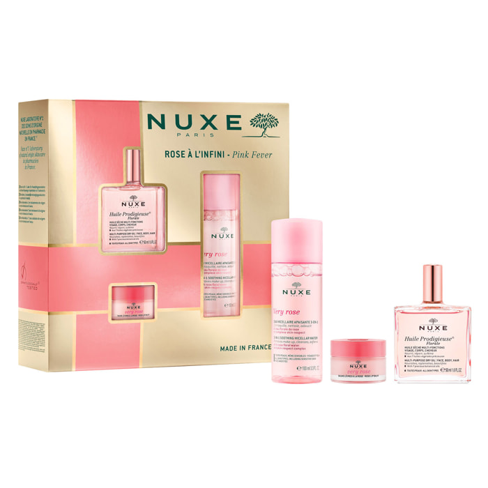 VERY ROSE - Coffret Rose à l'infini - Huile Prodigieuse® Florale 50ml + 2 Produits