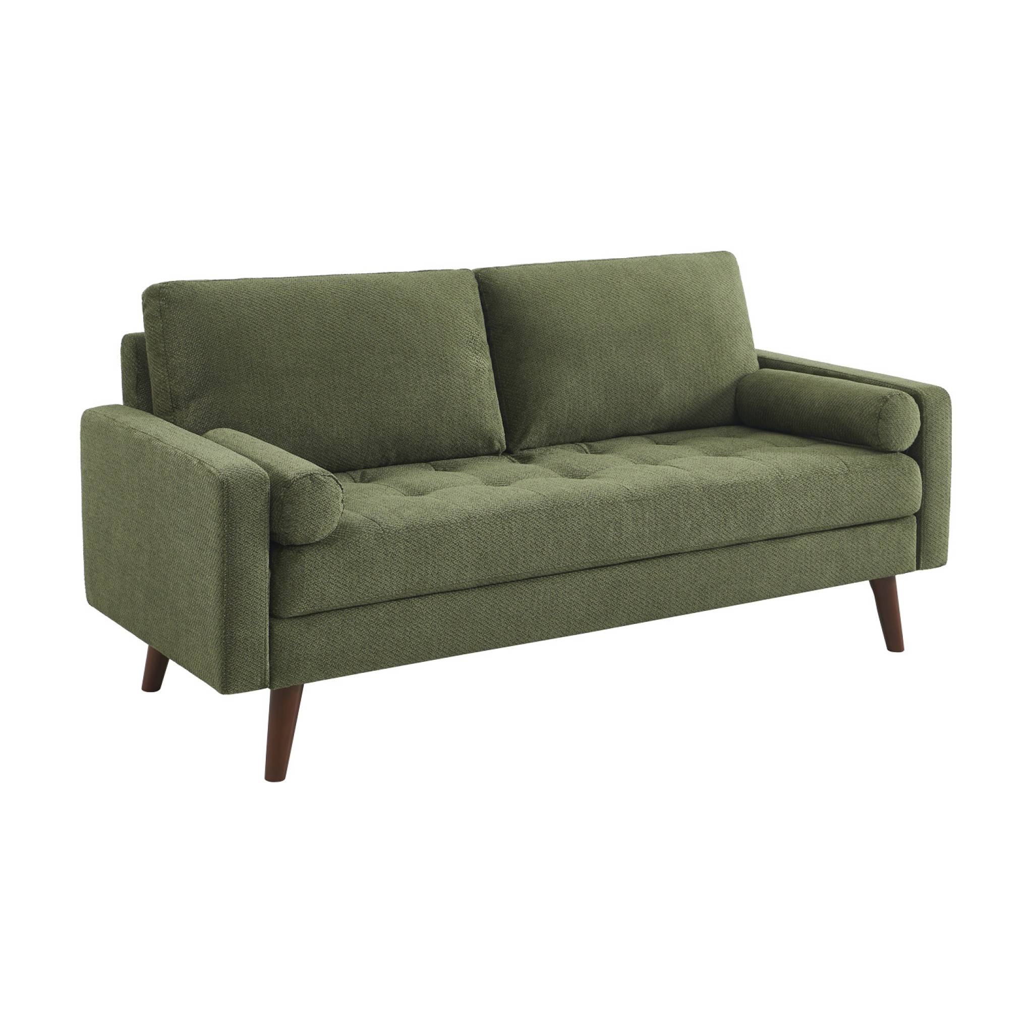 Canapé tissu chenille capitonné 3 places IVAR