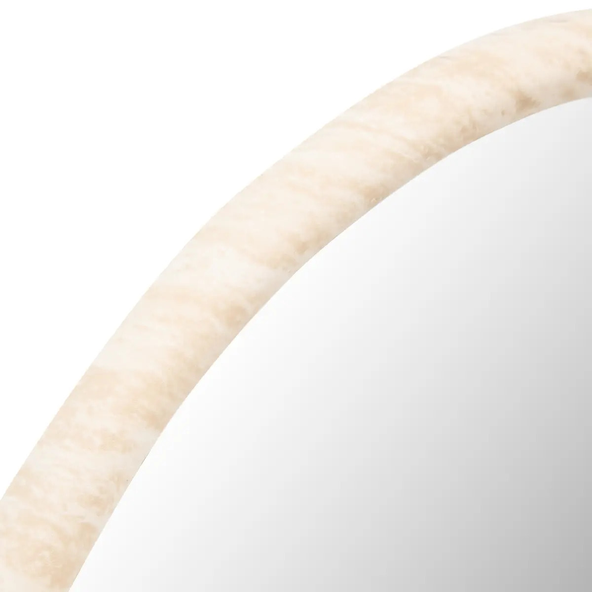 Miroir Trudy rond D.55cm beige