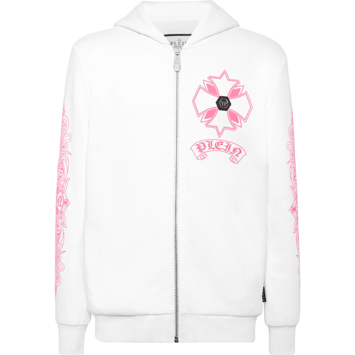 PHILIPP PLEIN Hoodie Sweatjacket CHROME