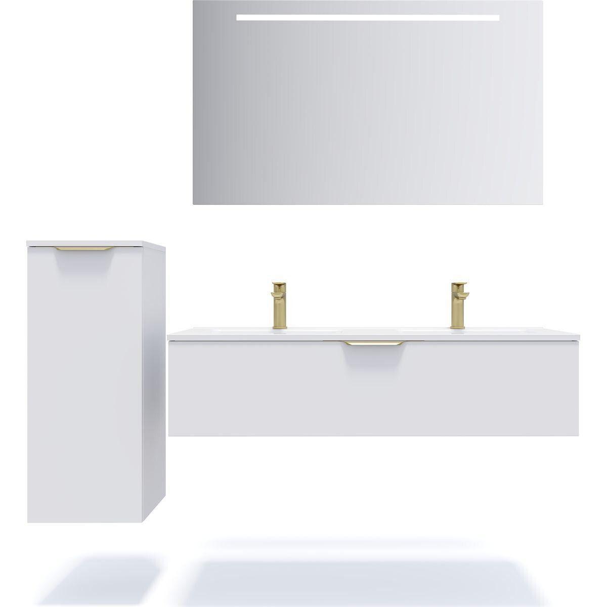 Ensemble double vasque 1 tiroir + miroir - VENICE