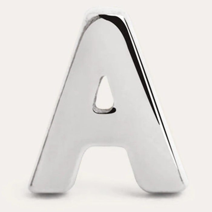 Orecchino Singolo Letter in Argento