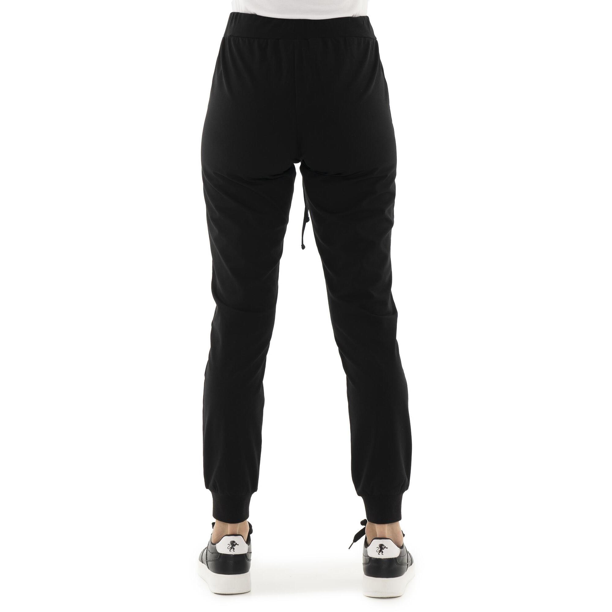 Pantaloni da donna in cotone non felpato con polsini Leone Basic