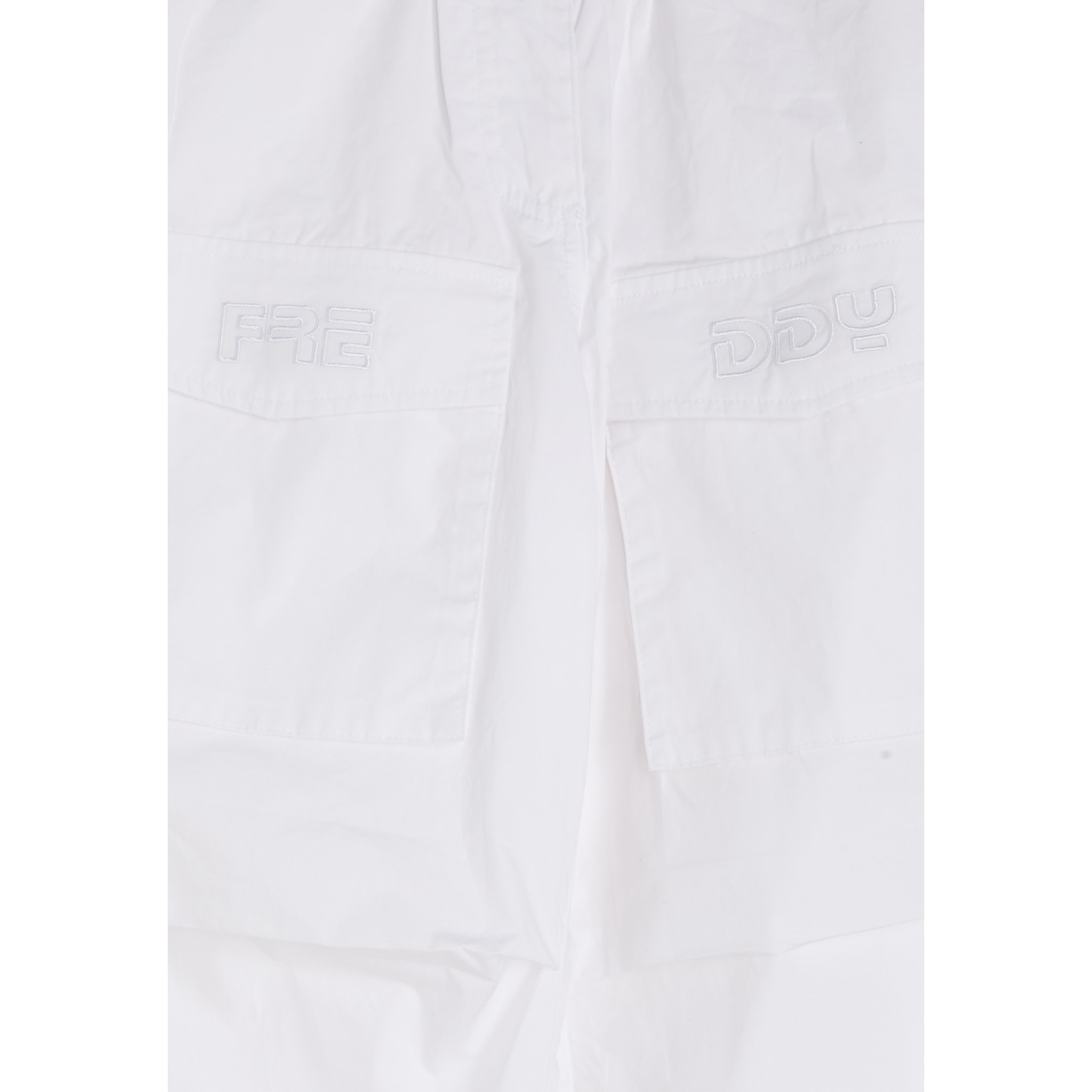 Parachute Pants Bambina in Popeline con Coulisse al Fondo