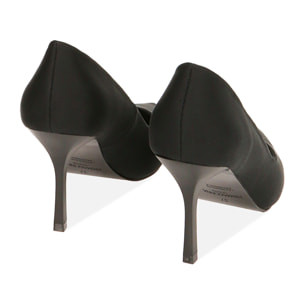 Salon negro en lycra, tacco 8,5 cm