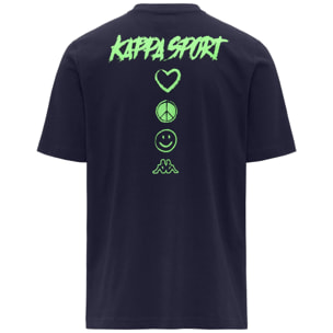 T-Shirts & Top Kappa Uomo Logo Ciao 140 Blu