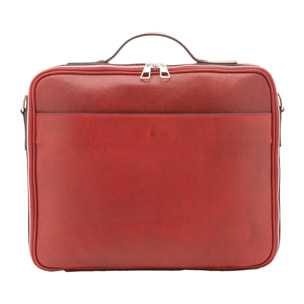 Borsa a mano  unisex In Vera pelle Made in Italy 38x32x6 cm