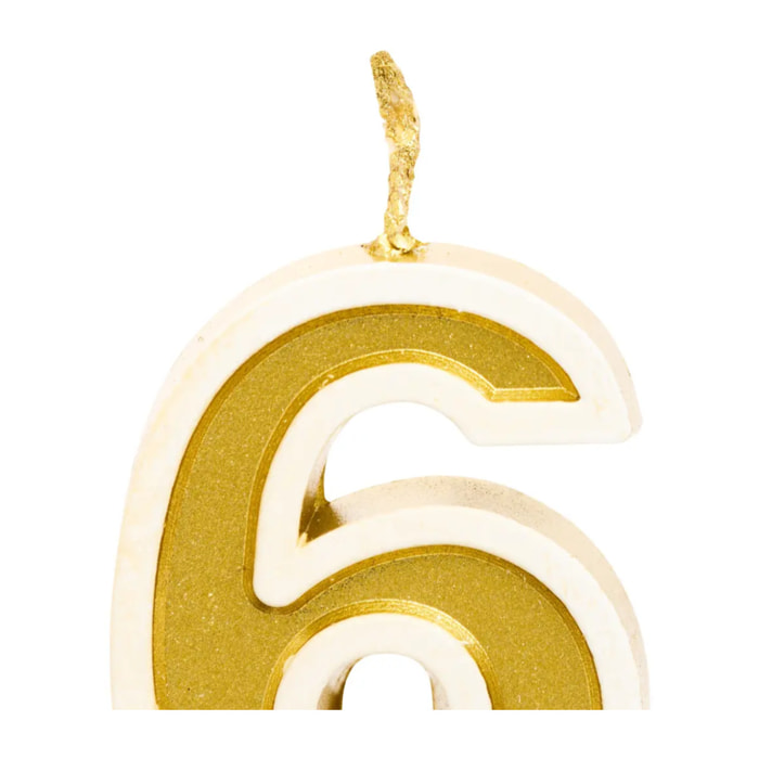 Bougie d'anniversaire Numéro 6
