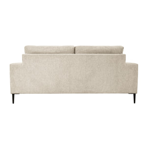 Canapé 3 pl SAMBRE 191 cm fixe tissu Beige - 100% déhoussable - Fab. France