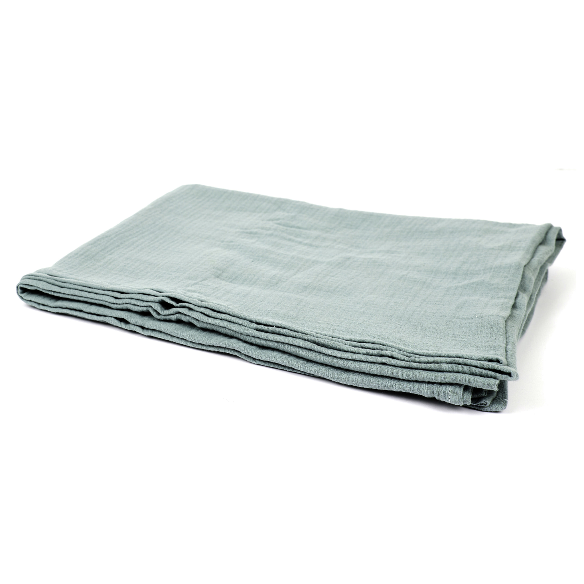 Plaid Gaze De Coton Vert Givre 120x150cm
