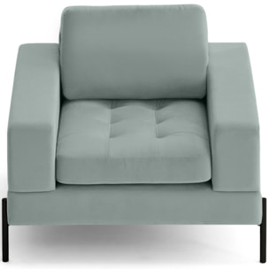 Isaure - fauteuil en velours - Bleu