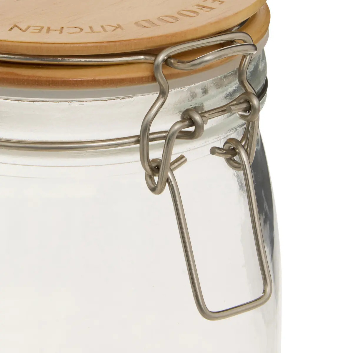 Bocal verre couvercle pin "Wording" 1L