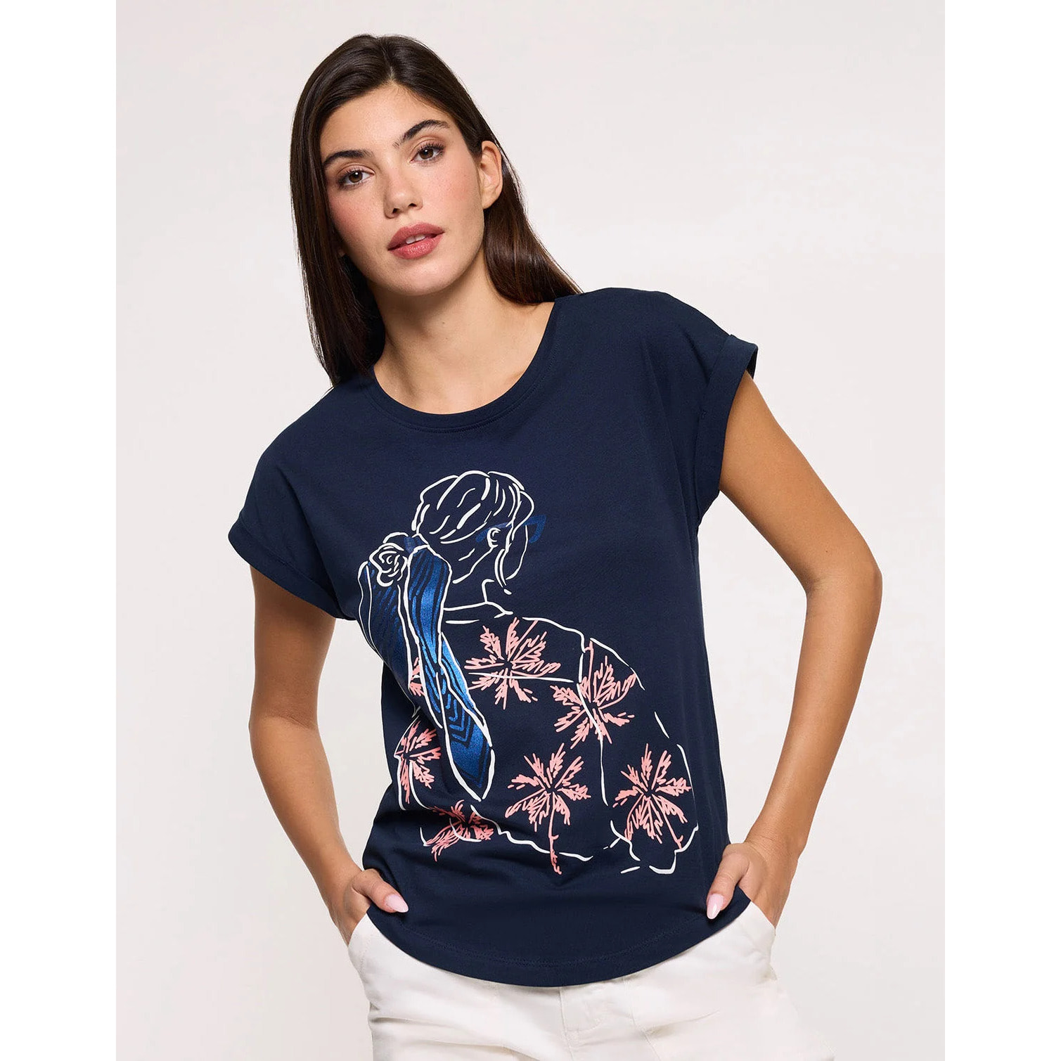 Camiseta Manga Corta Azul Marino - Bretonne