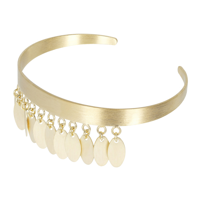 Bracciale Rigido con Ciondoli Ovali Satinati