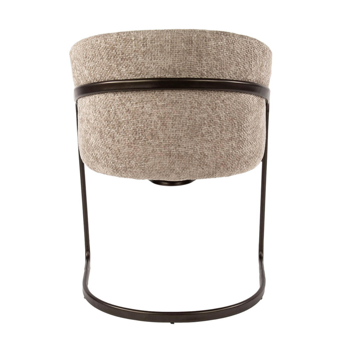 Teo - lot de 2 chaises - pieds en métal - en tissu texturé - Sable