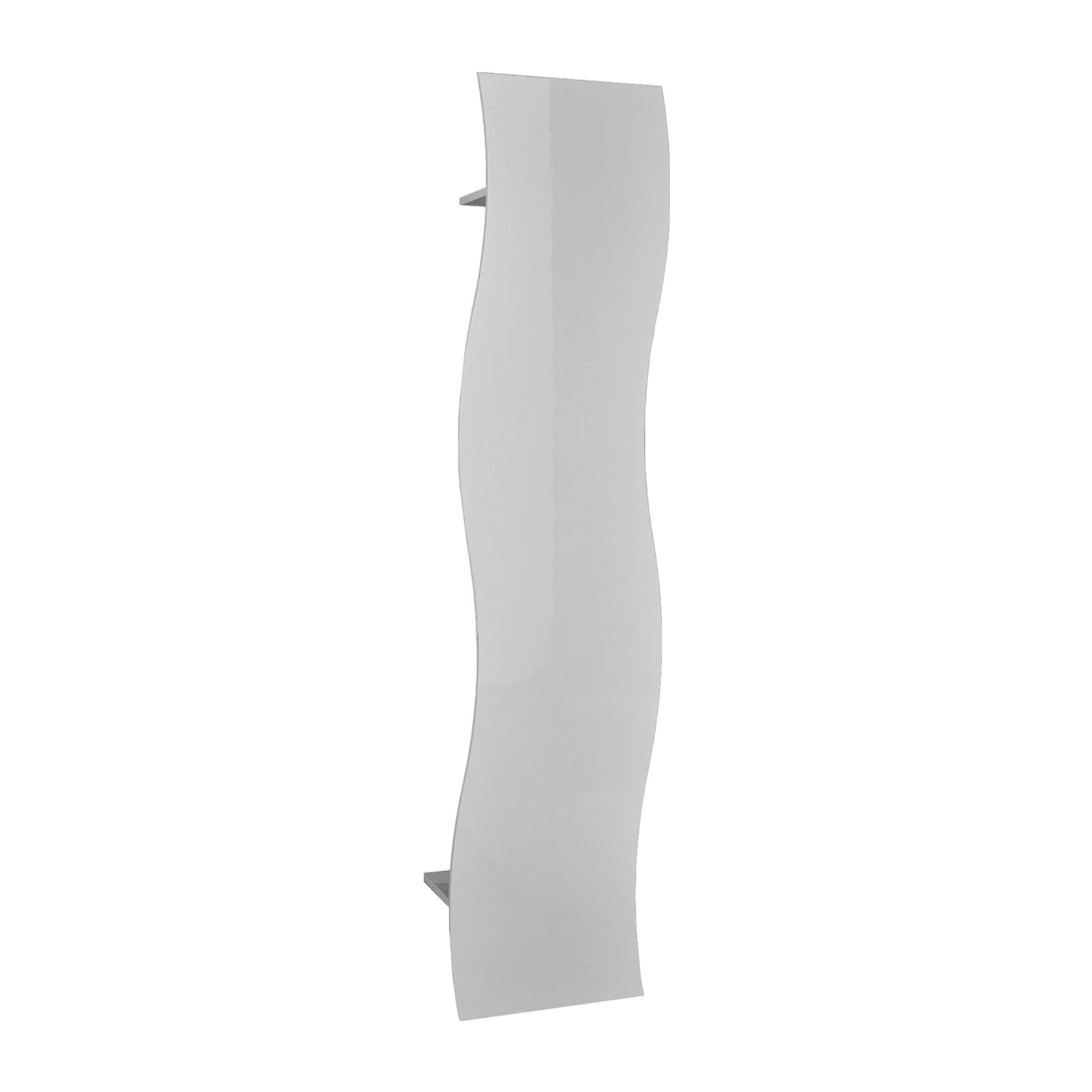 Mobile da ingresso Alilia, Entratina moderna multifunzione, Armadietto multiuso per atrio, 100% Made in Italy, cm 40x27h186, Bianco lucido