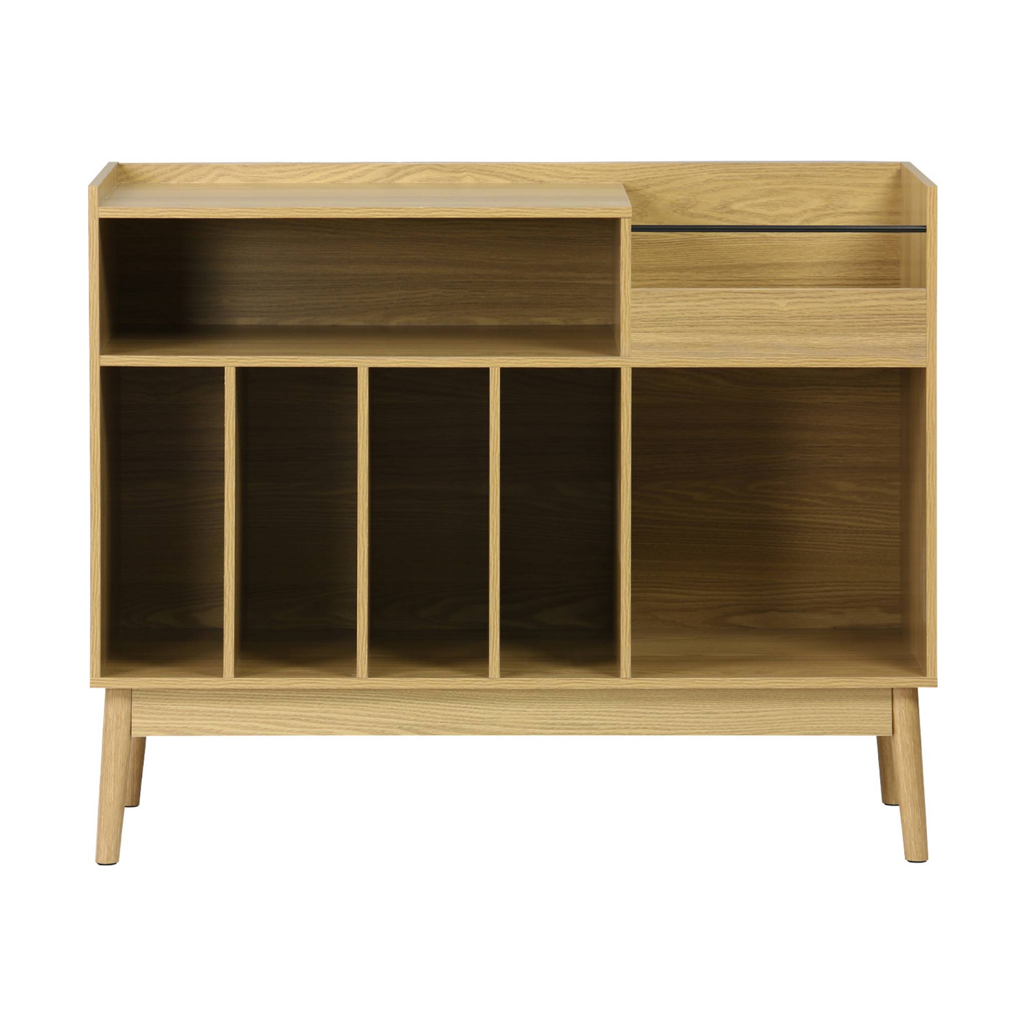Meuble vinyle vintage décor bois. Dune. L 100 x l 48 x H 81.5cm