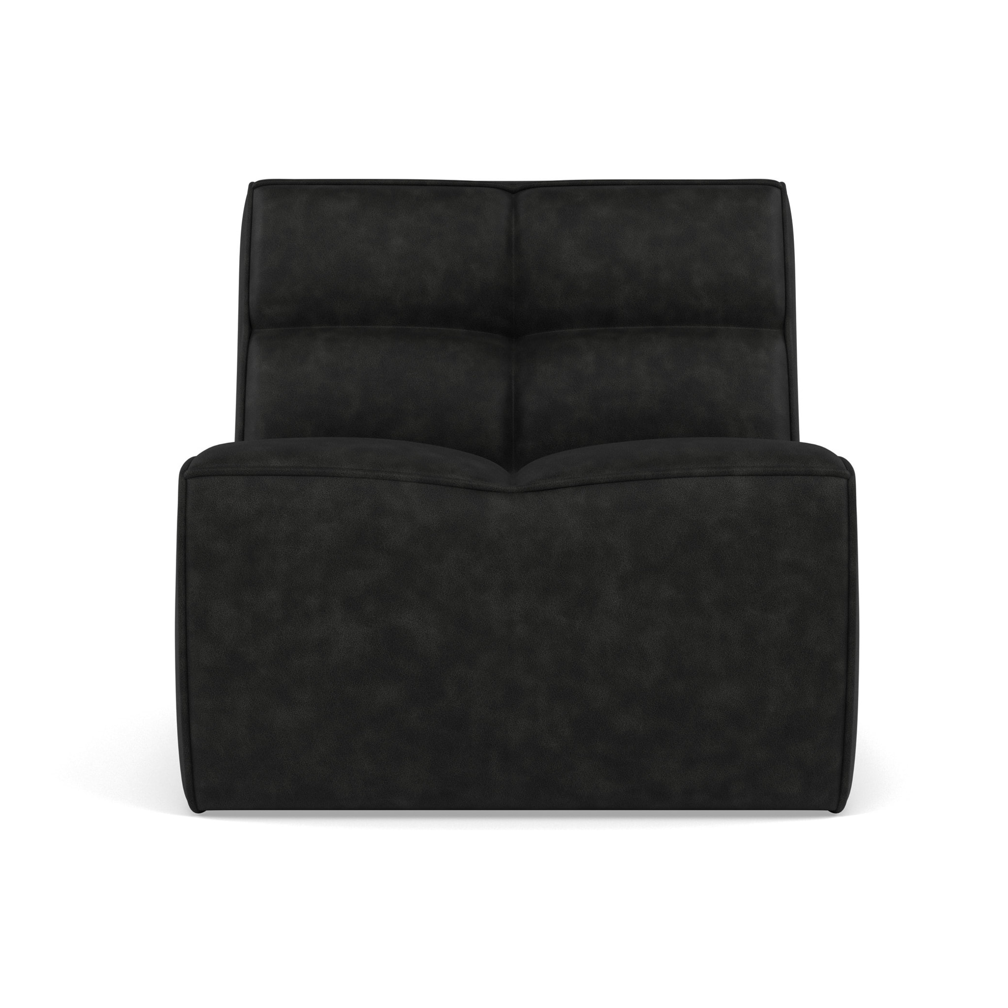 Alya - module d'assise sans accoudoir en simili - Noir
