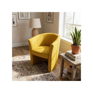 Fauteuil cabriolet en tissu avec accoudoirs - LILOU