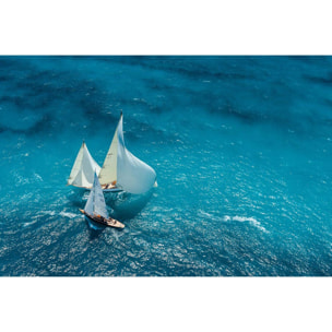 Tableau mer croisement bleu  Toile imprimée