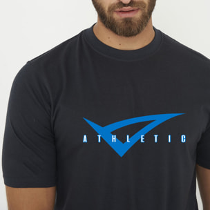 T-shirt in cotone da uomo MOVE MAN blu