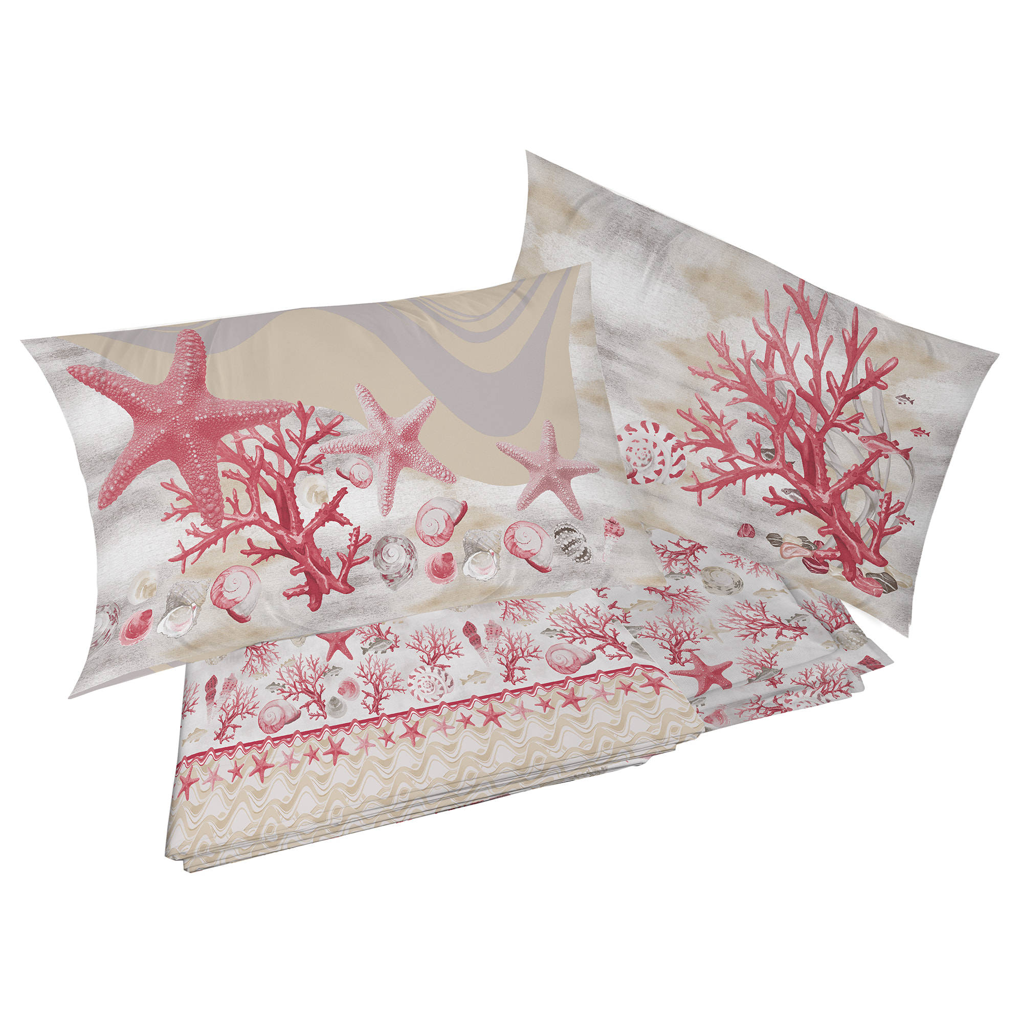 Completo letto marina rosso