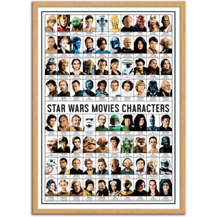 Affiche - Star Wars Movies Characters - Olivier Bourdereau