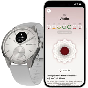 Montre santé WITHINGS Scanwatch 2 42mm Blanche
