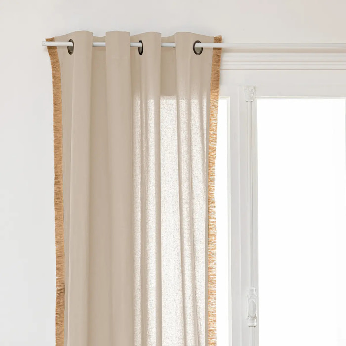 Rideau "Bota" - coton et jute - ivoire - 140x260 cm
