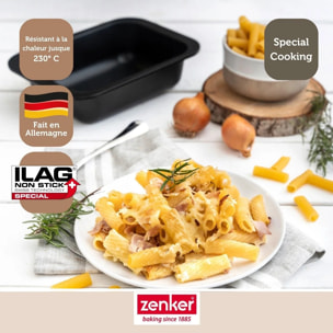 Lot de 2 plats four 17,5/24 cm en acier avec 2 ustensiles Zenker Special cooking