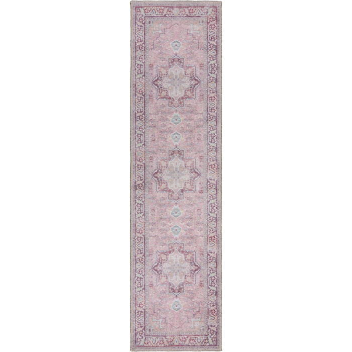 Tapis lavable de couloir WINDSOR Rose