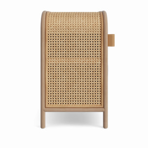 Table de chevet en rotin, 1 porte - Alata